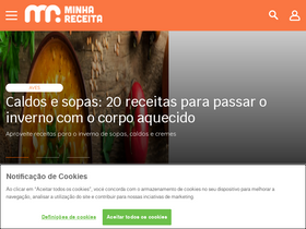 'minhareceita.com.br' screenshot