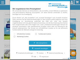 'weidezaun.info' screenshot