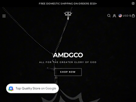 shopamdg.co homepage screenshot