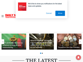 'dailynationzambia.com' screenshot