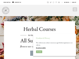 'theherbalacademy.com' screenshot