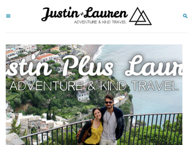 'justinpluslauren.com' screenshot