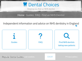 'dentalchoices.org' screenshot