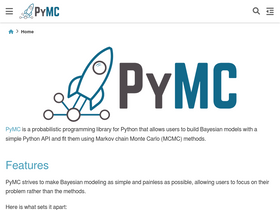 'pymc.io' screenshot