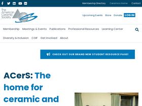 'ceramics.org' screenshot