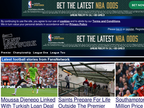 'fansnetwork.co.uk' screenshot