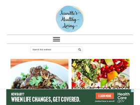 'jeanetteshealthyliving.com' screenshot