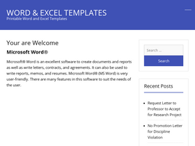 'wordexceltemplates.com' screenshot