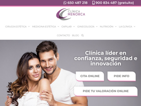 'clinicamenorca.com' screenshot