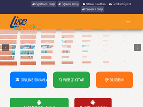 'lisedestek.com' screenshot