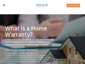 'choicehomewarranty.com' screenshot