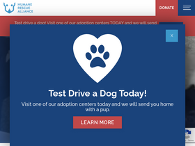 'humanerescuealliance.org' screenshot