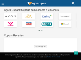 'agoracupom.com.br' screenshot
