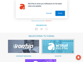 'actitud.fm' screenshot