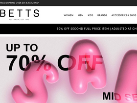 betts.com.au homepage screenshot