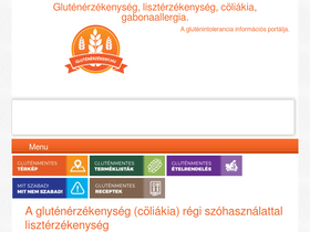 'glutenerzekeny.hu' screenshot