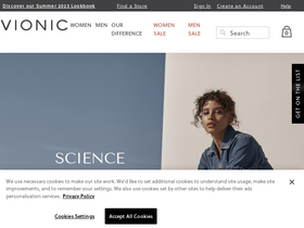 'vionicshoes.co.uk' screenshot