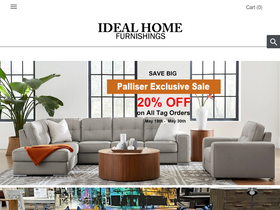 Ideal Home Furnishings homepage screenshot