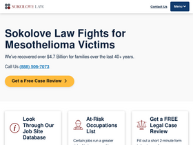 'sokolovelaw.com' screenshot