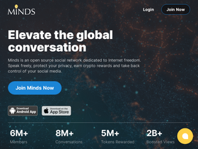 'minds.com' screenshot