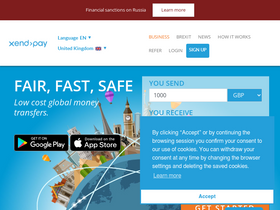 'xendpay.com' screenshot