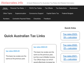 'atotaxrates.info' screenshot