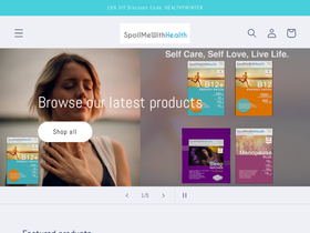 Spoilmewithhealth homepage screenshot