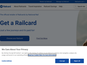 'railcard.co.uk' screenshot