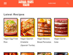 'schoolnightvegan.com' screenshot
