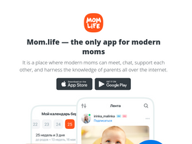 'mom.life' screenshot