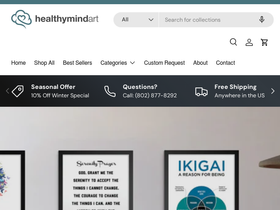 healthymindart.com homepage screenshot