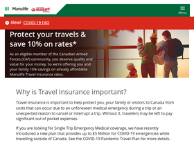 'manulife-travel.ca' screenshot