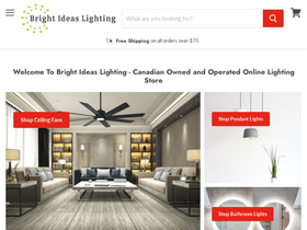 brightideaslighting.ca homepage screenshot