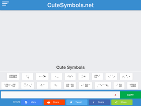 'cutesymbols.net' screenshot