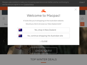 'macpac.com.au' screenshot
