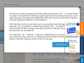 'citibank.com.vn' screenshot