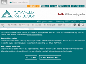 'advancedradiology.com' screenshot