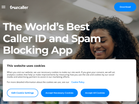 'truecaller.com' screenshot