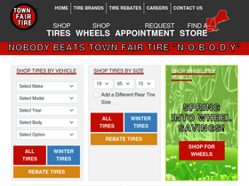 'townfairtire.com' screenshot