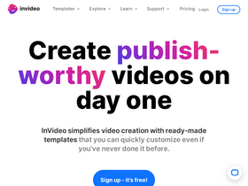 'invideo.io' screenshot