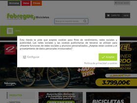 'fabreguesbicicletas.es' screenshot