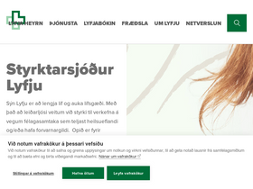 'lyfja.is' screenshot