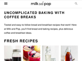 'milkandpop.com' screenshot