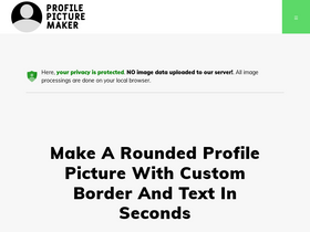 'profilepicturemaker.com' screenshot
