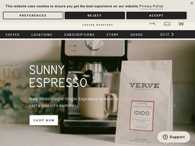 'vervecoffee.com' screenshot