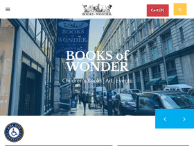 Books of Wonder website screenshot