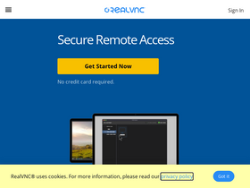 'realvnc.com' screenshot