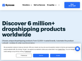 'syncee.co' screenshot