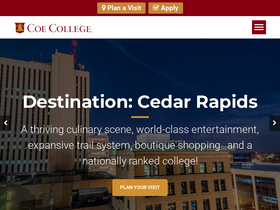 'coe.edu' screenshot