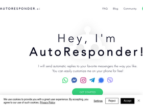 AutoResponder.ai - Send automatic replies to your favorite messengers with the help of AI.